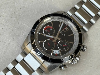 Tudor Grantour Chronograph Flyback 20530N Watch + Box - Excellent Condition