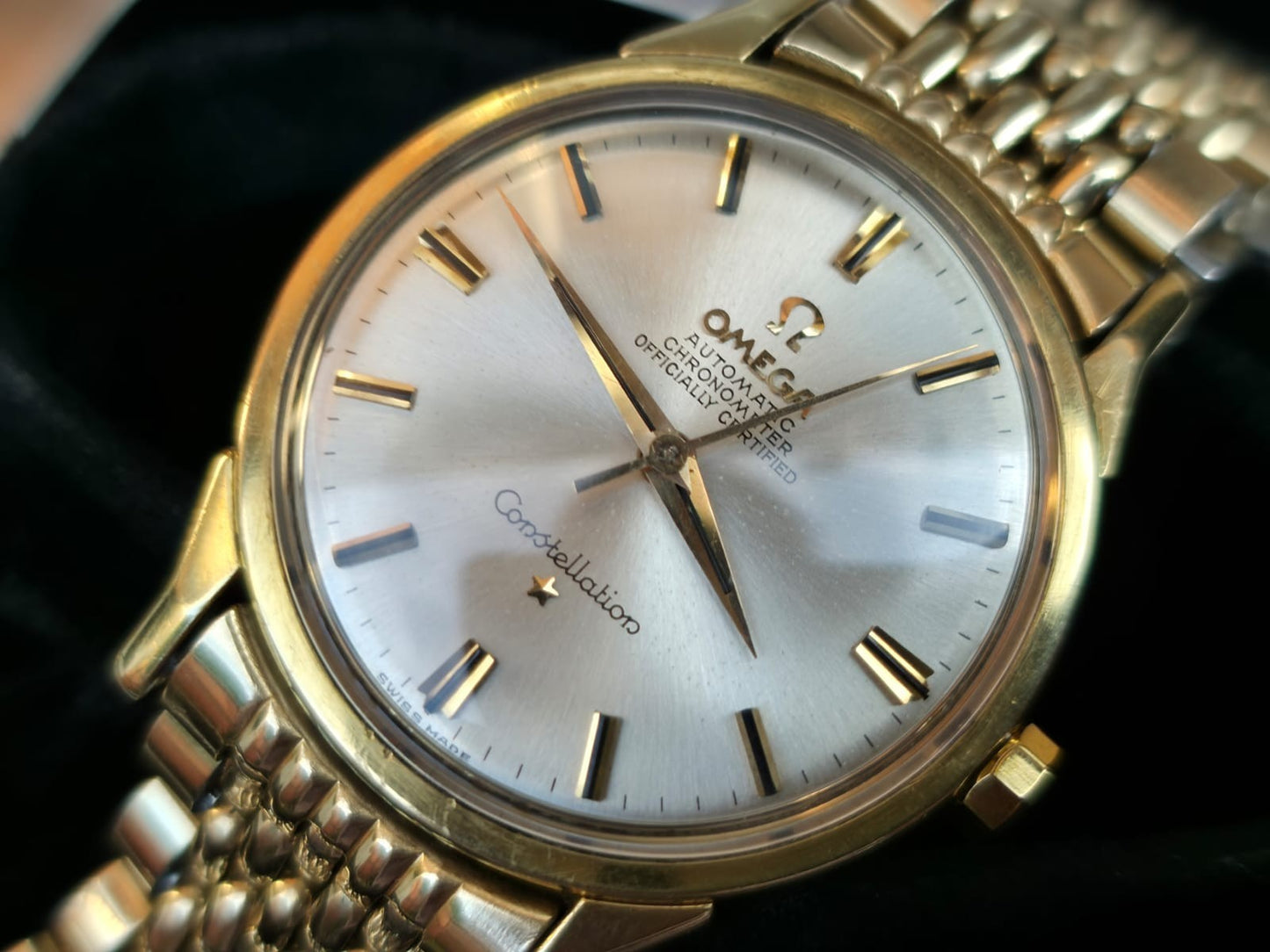 Vintage Omega Constellation 167.005 + Box 35mm Auto Mens Watch Cal.551, Rare