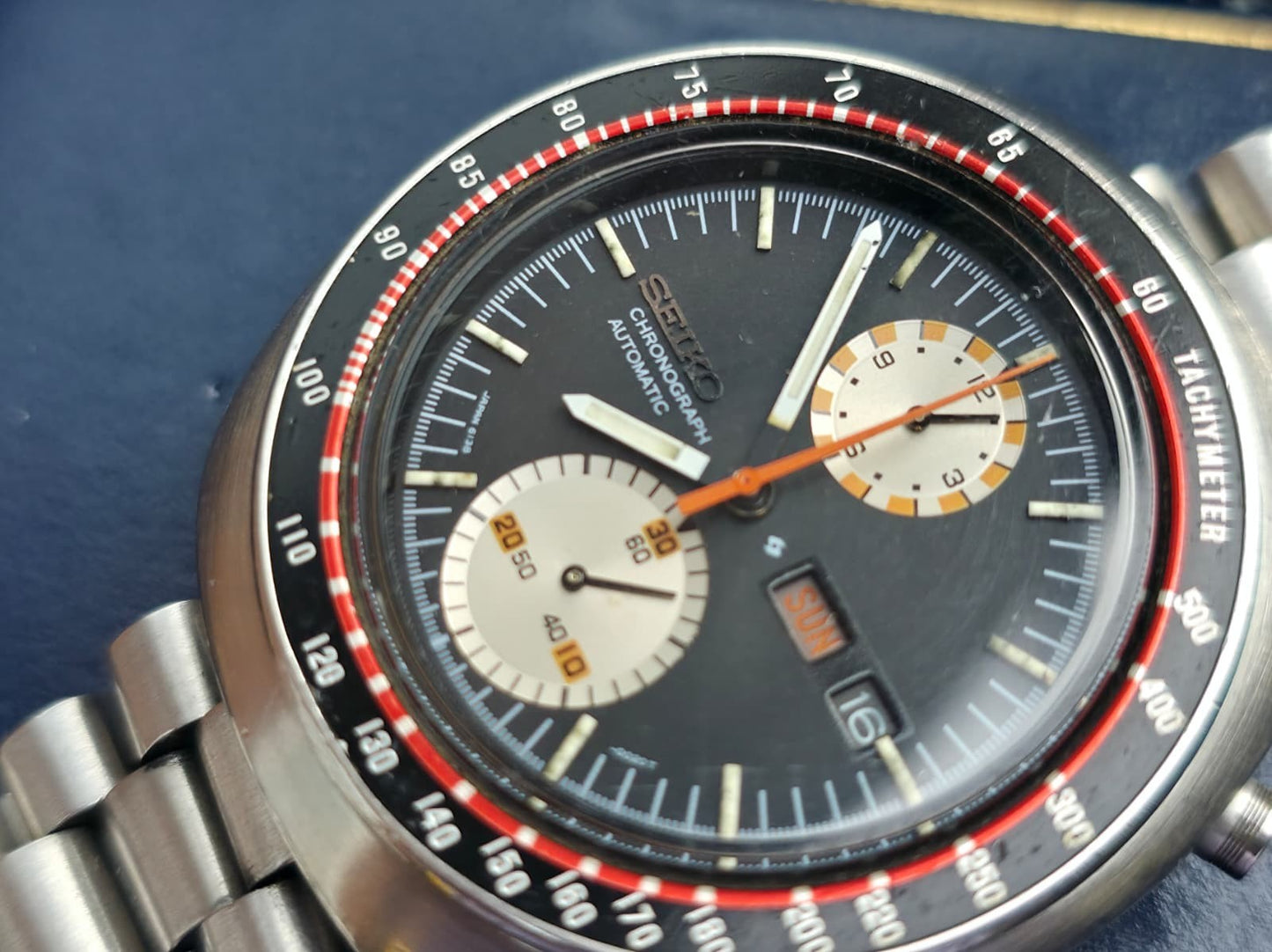 Vintage Seiko UFO Speed-Timer Chronograph 6138-0011 Automatic Men's Watch + Box