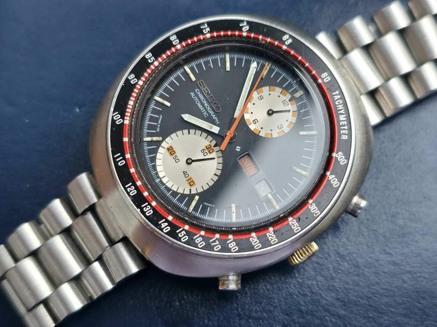 Vintage Seiko UFO Speed-Timer Chronograph 6138-0011 Automatic Men's Watch + Box