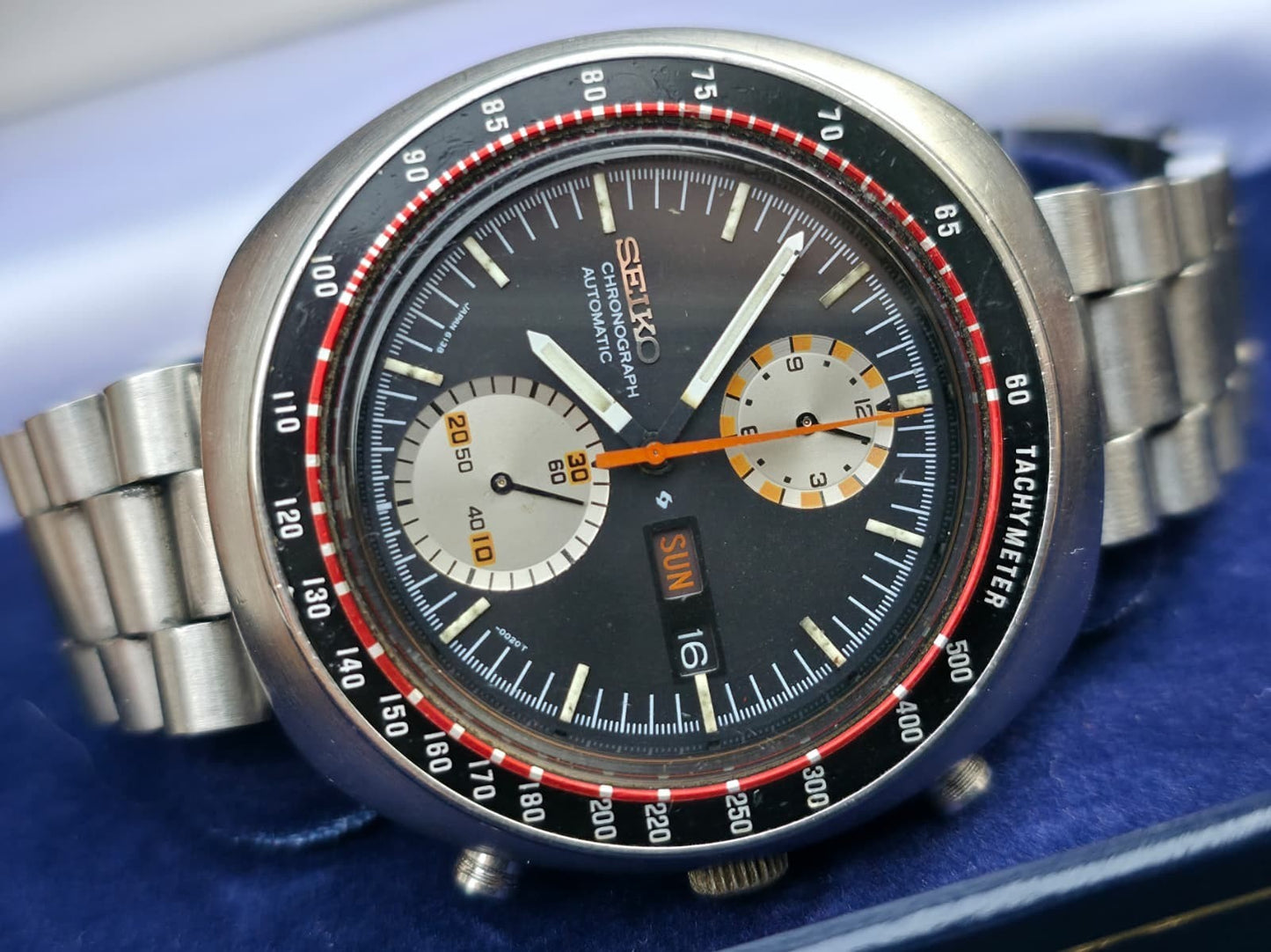 Vintage Seiko UFO Speed-Timer Chronograph 6138-0011 Automatic Men's Watch + Box