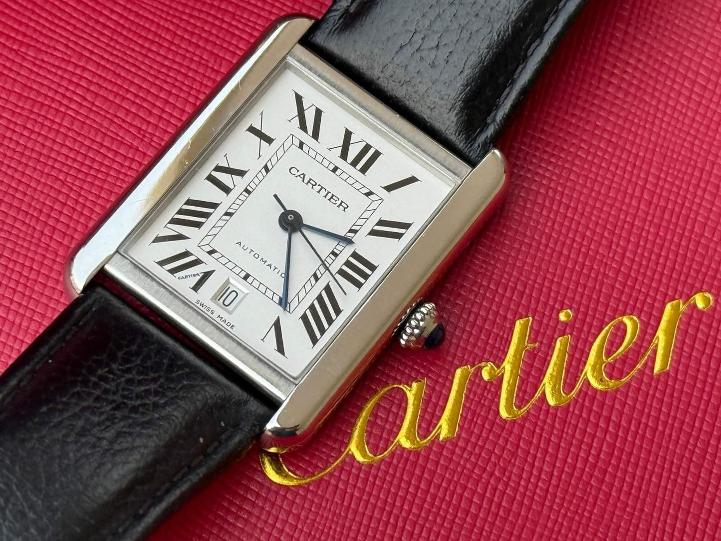 Cartier Tank Solo XL Men's Watch Full Set W5200027 - Excellent Condition