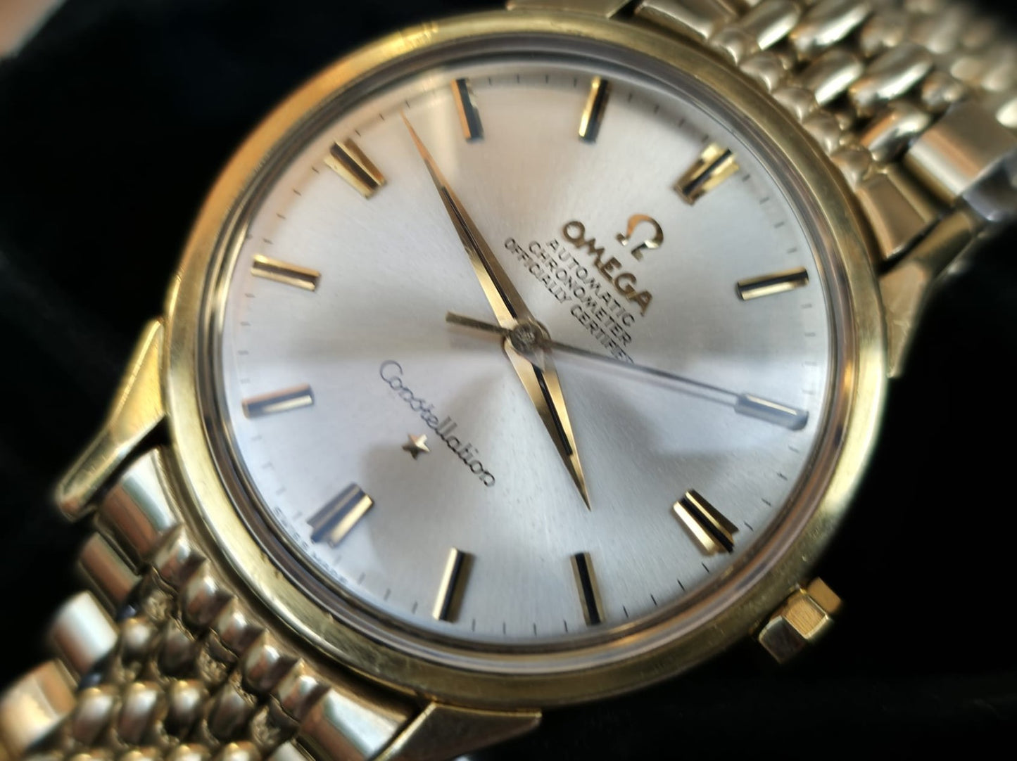 Vintage Omega Constellation 167.005 + Box 35mm Auto Mens Watch Cal.551, Rare