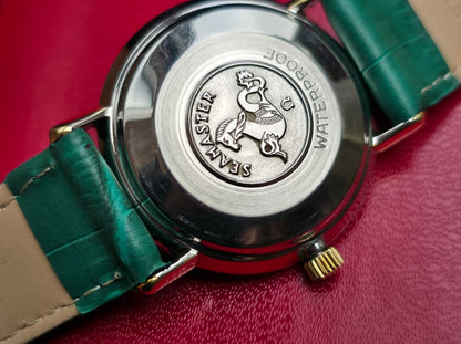 Vintage Omega Seamaster Deville Stunning 18k Gold Bezel Automatic Watch + Box