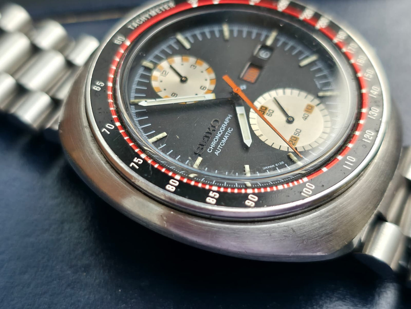 Vintage Seiko UFO Speed-Timer Chronograph 6138-0011 Automatic Men's Watch + Box