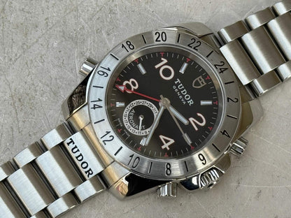 Tudor Aeronaut GMT 20200 Black Dial Men's Watch + Box - Excellent Condition