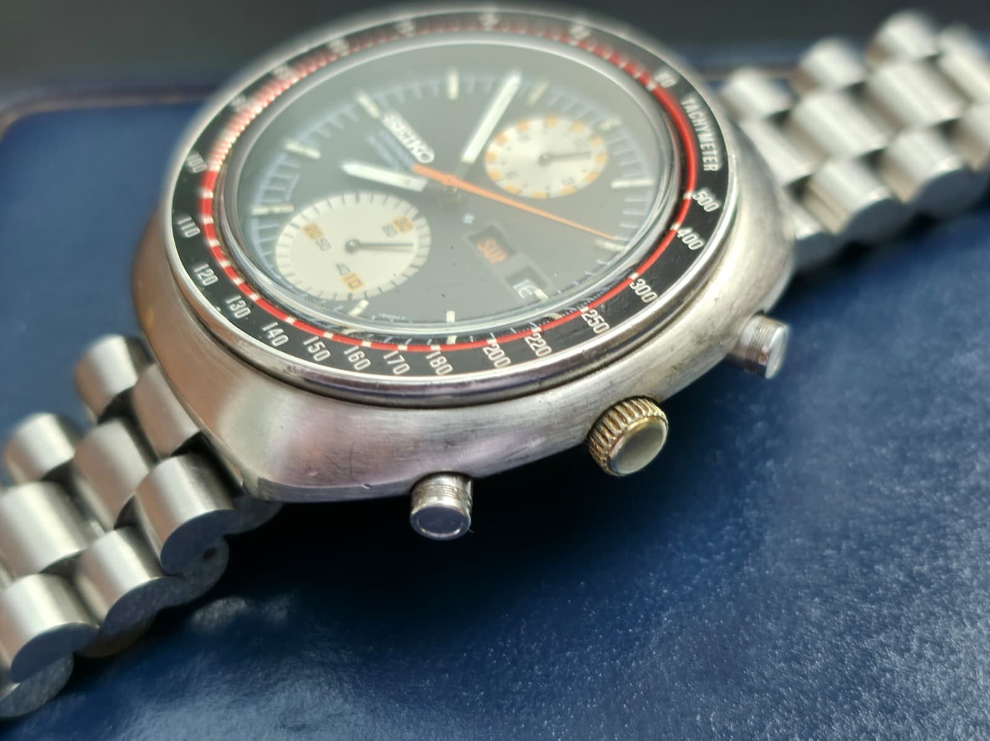 Vintage Seiko UFO Speed-Timer Chronograph 6138-0011 Automatic Men's Watch + Box