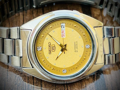 Seiko 5 Automatic 21 Jewels 2/Tone Dial 7S26 Gents Watch Japan 37mm, Rare - Grab A Watch Co