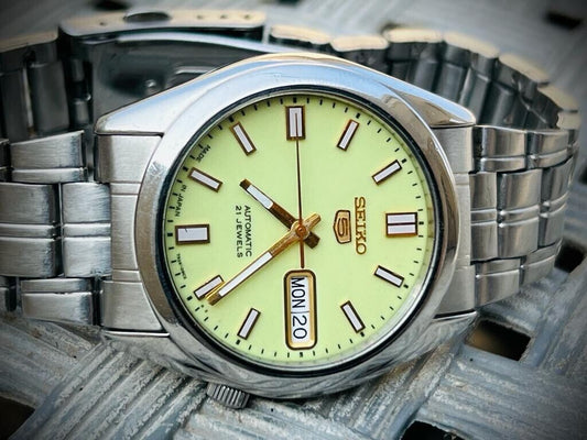 Seiko 5 Automatic 21 Jewels Radium, 7S26 02P0, 36mm Gents Watch - Grab A Watch Co