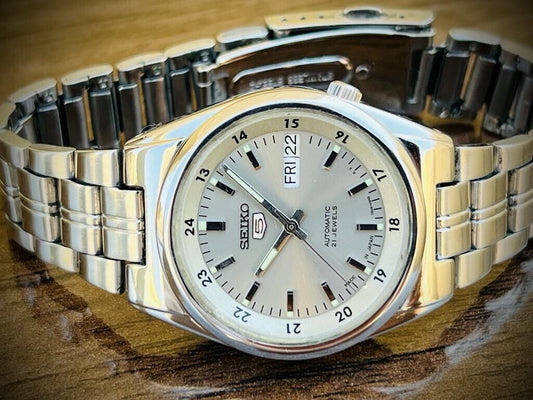Seiko 5 Automatic 21 Jewels Railway Dial, 7S26-02C0 Mens Watch, 35mm #447