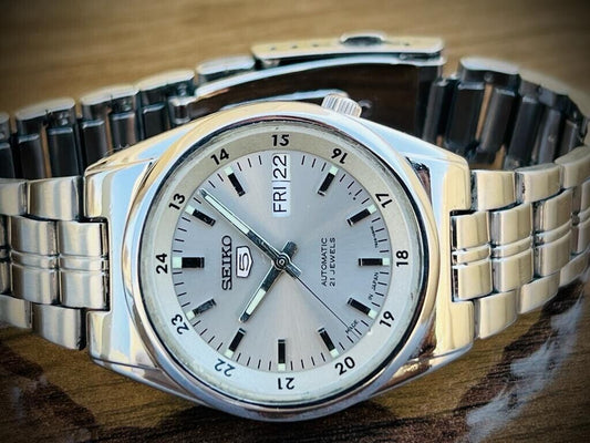 Seiko 5 Automatic 21 Jewels Railway Dial, 7S26-02C0 Mens Watch, 35mm #447