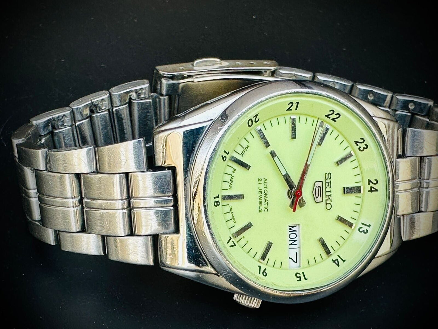 Seiko 5 Automatic Radium Dial 21 Jewels 36mm 7s26 02c0 Japan Made