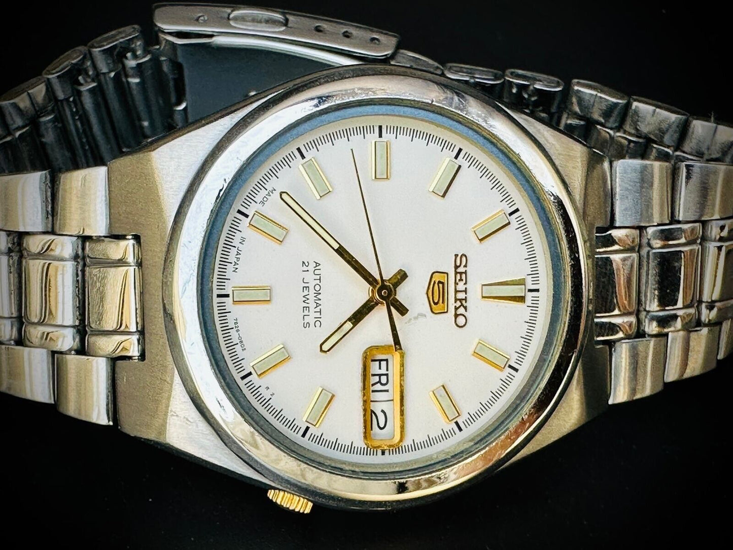 Seiko 5 Automatic White Dial 21 Jewels 36mm 7s26 03S0 Japan Made