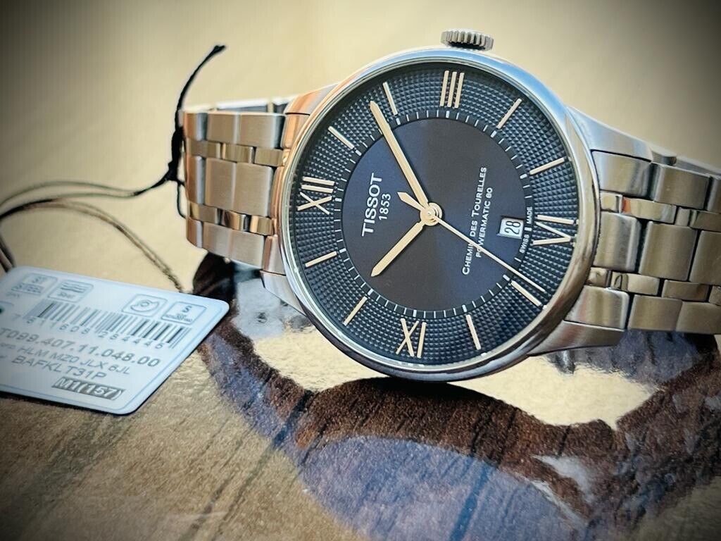 Tissot 1853 Chemin Des Tourelles Powermatic 80 Blue 43mm Automatic Mens Watch - Grab A Watch Co