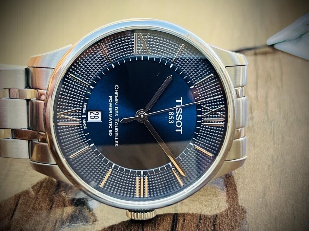 Tissot 1853 Chemin Des Tourelles Powermatic 80 Blue 43mm Automatic Mens Watch - Grab A Watch Co