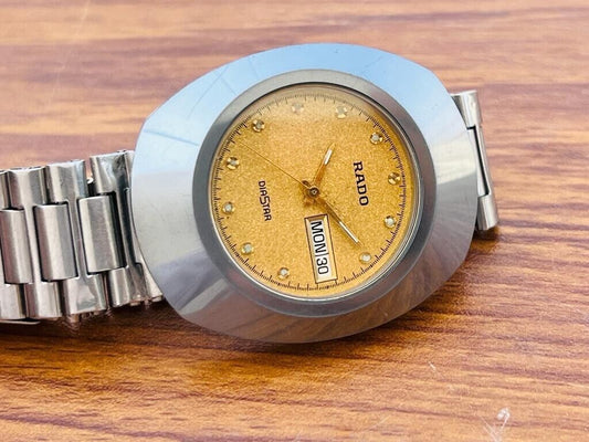 Vintage Beautiful Rado Diastar Quartz Tungsten Swiss Made Mens Watch 35mm - Grab A Watch Co