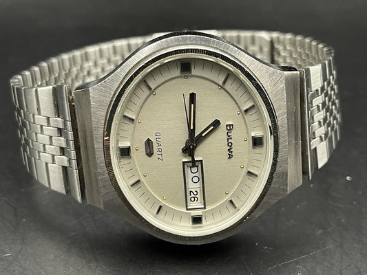 Vintage Bulova Quartz Gents Watch, Gift Watch, Genuine, Swiss Made