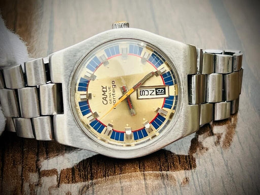 Vintage Camy Geneve Montego Automatic 7608 Mens Watch 37mm,Collectors Watch RARE
