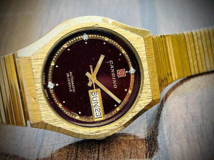 Vintage Candino Diastar Diamond Dial , 36mm Mens Watch, NOS, Swiss Made - Grab A Watch Co