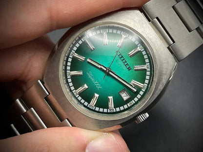 Vintage Citizen Tiger xxx 6000 Green Gem Dial 36mm Automatic Gents Watch, Japan - Grab A Watch Co