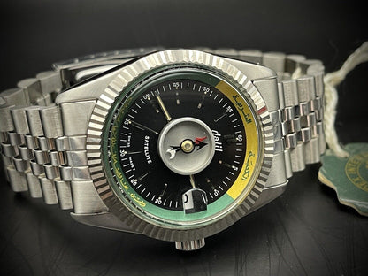 Vintage Dalil Muslim Satellite 1970’s NOS Mens Watch, ETA 2824, Swiss Made 35mm - Grab A Watch Co