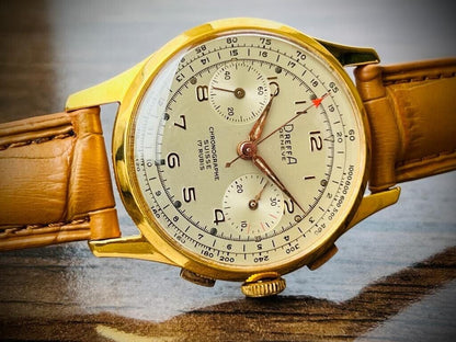 Vintage DREFFA Geneve Chronographe Suisse Manual Wind Mens Watch, Rare 1960’s - Grab A Watch Co