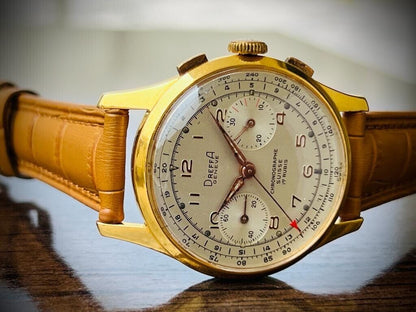 Vintage DREFFA Geneve Chronographe Suisse Manual Wind Mens Watch, Rare 1960’s - Grab A Watch Co