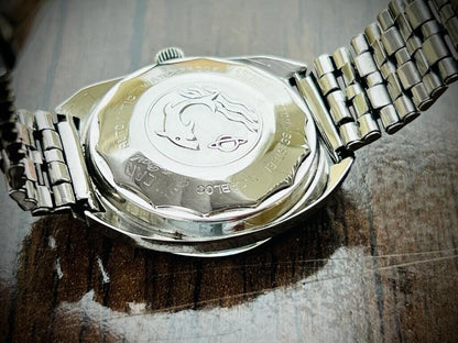Vintage Enicar Automatic Day/Date Silver Dial Swiss Made NOS 35mm Gents Watch - Grab A Watch Co