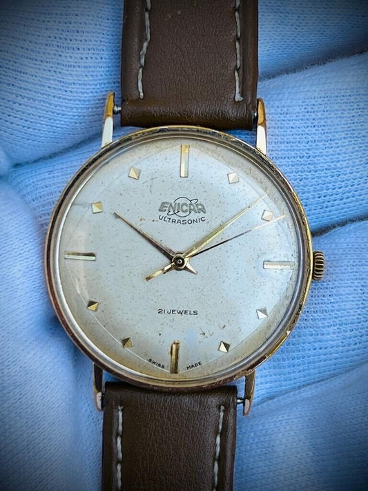 Vintage Enicar ULTRASONIC 100/149PS Rare Model Manual Wind Mens Swiss Watch - Grab A Watch Co