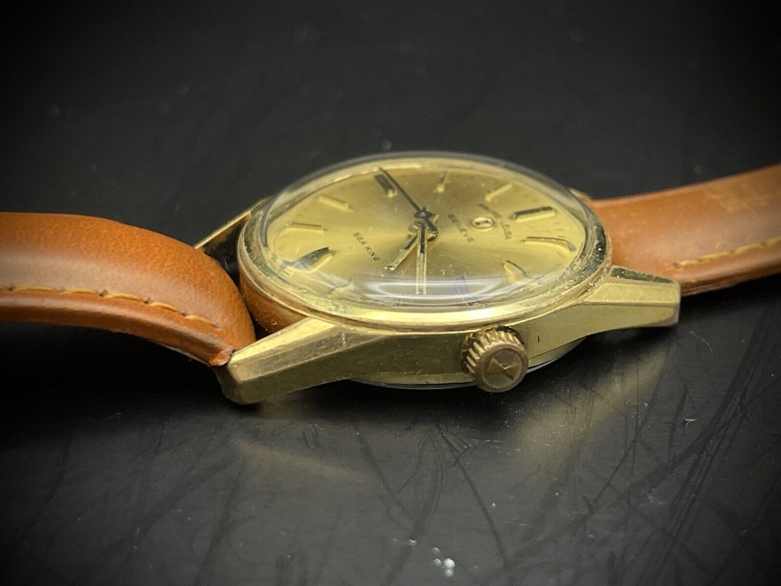 Vintage Favre Leuba Geneve Sea King Manual Wind Mens Watch Boy Size 30mm - Grab A Watch Co