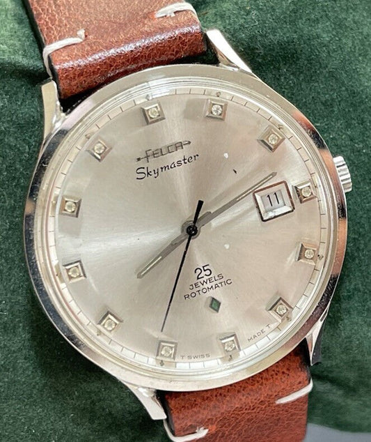 Vintage Felca Skymaster Fantastic Dial, ETA 2782 Automatic 36mm 25 Jewels Watch - Grab A Watch Co