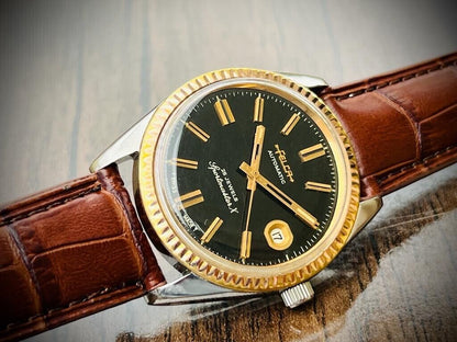 Vintage Felca Sportmaster X Black Dial, Automatic 36mm Mens Watch,Swiss - Grab A Watch Co