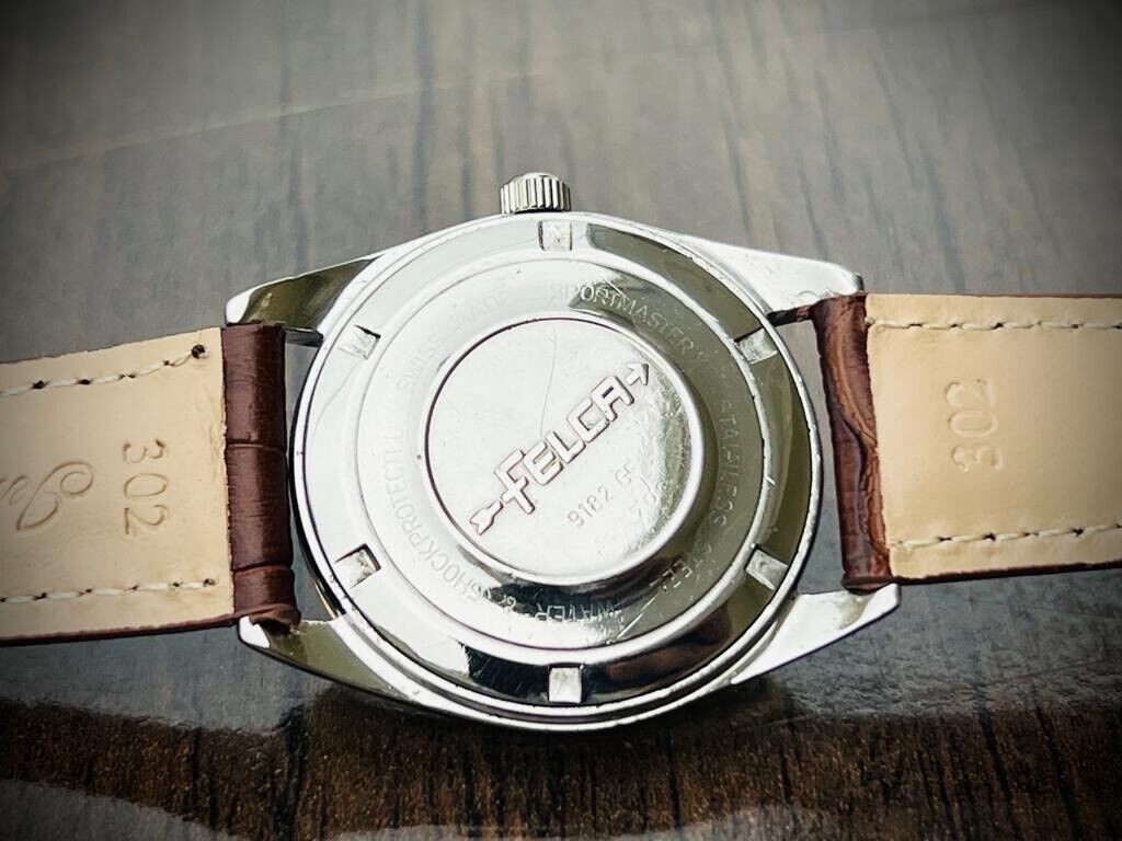 Vintage Felca Sportmaster X Black Dial, Automatic 36mm Mens Watch,Swiss - Grab A Watch Co