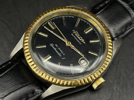 Vintage Felca Sportmaster X Black Dial, Automatic 37mm Mens Watch,Swiss - Grab A Watch Co