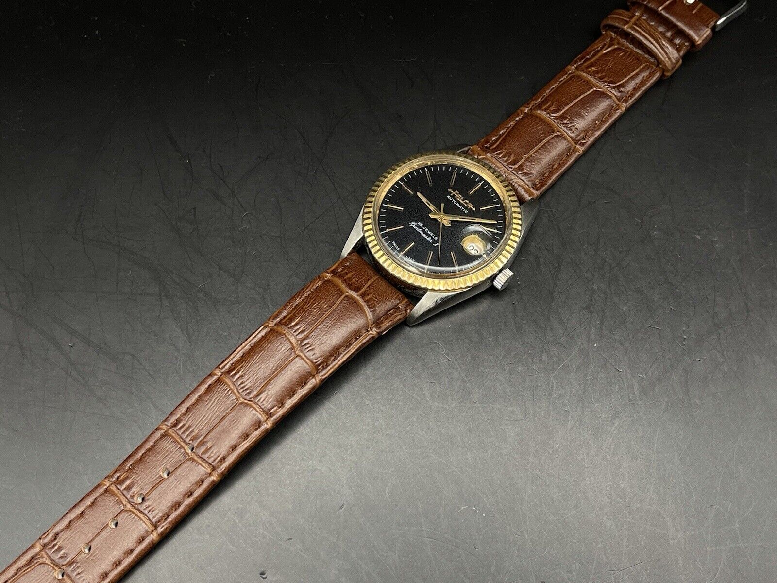 Vintage Felca Sportmaster X Black Dial, ETA 2834 Automatic 37mm Mens Watch,Swiss - Grab A Watch Co