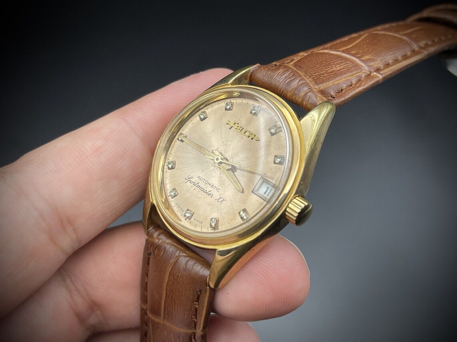 Vintage Felca Sportmaster XX Rare Diamond Dial, 2834-2 Automatic 34mm Watch - Grab A Watch Co