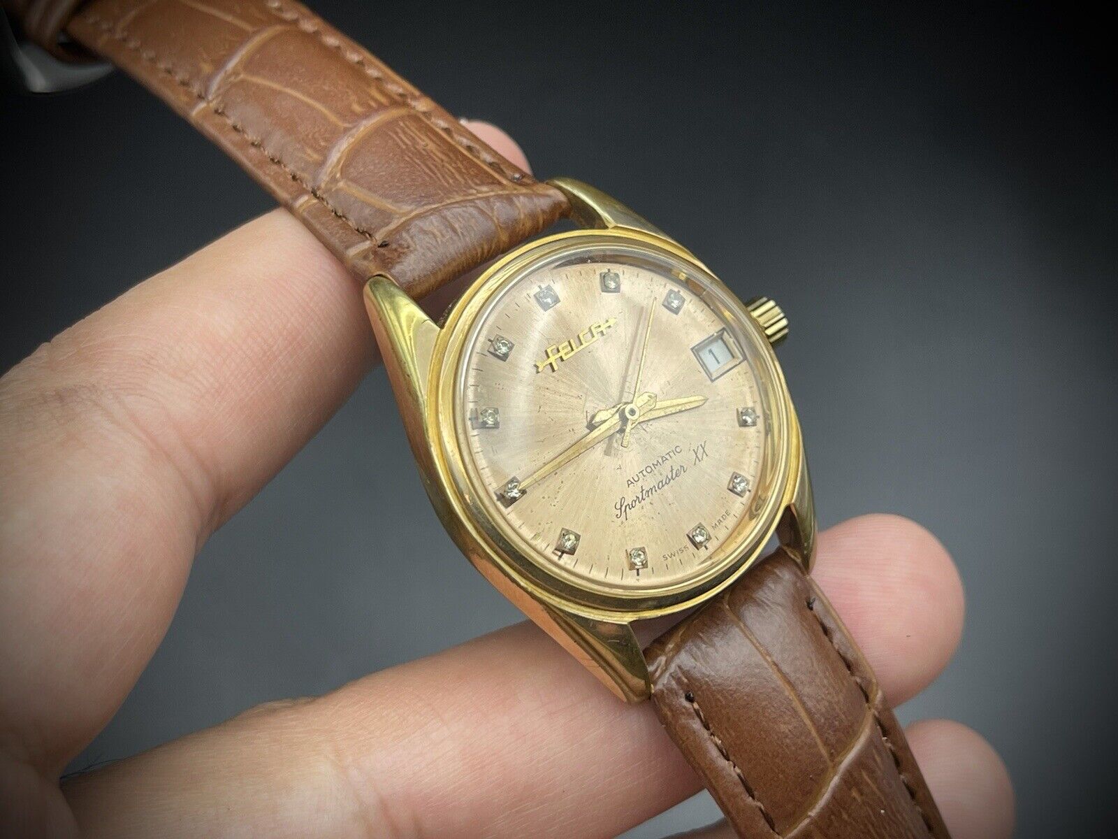 Vintage Felca Sportmaster XX Rare Diamond Dial, 2834-2 Automatic 34mm Watch - Grab A Watch Co