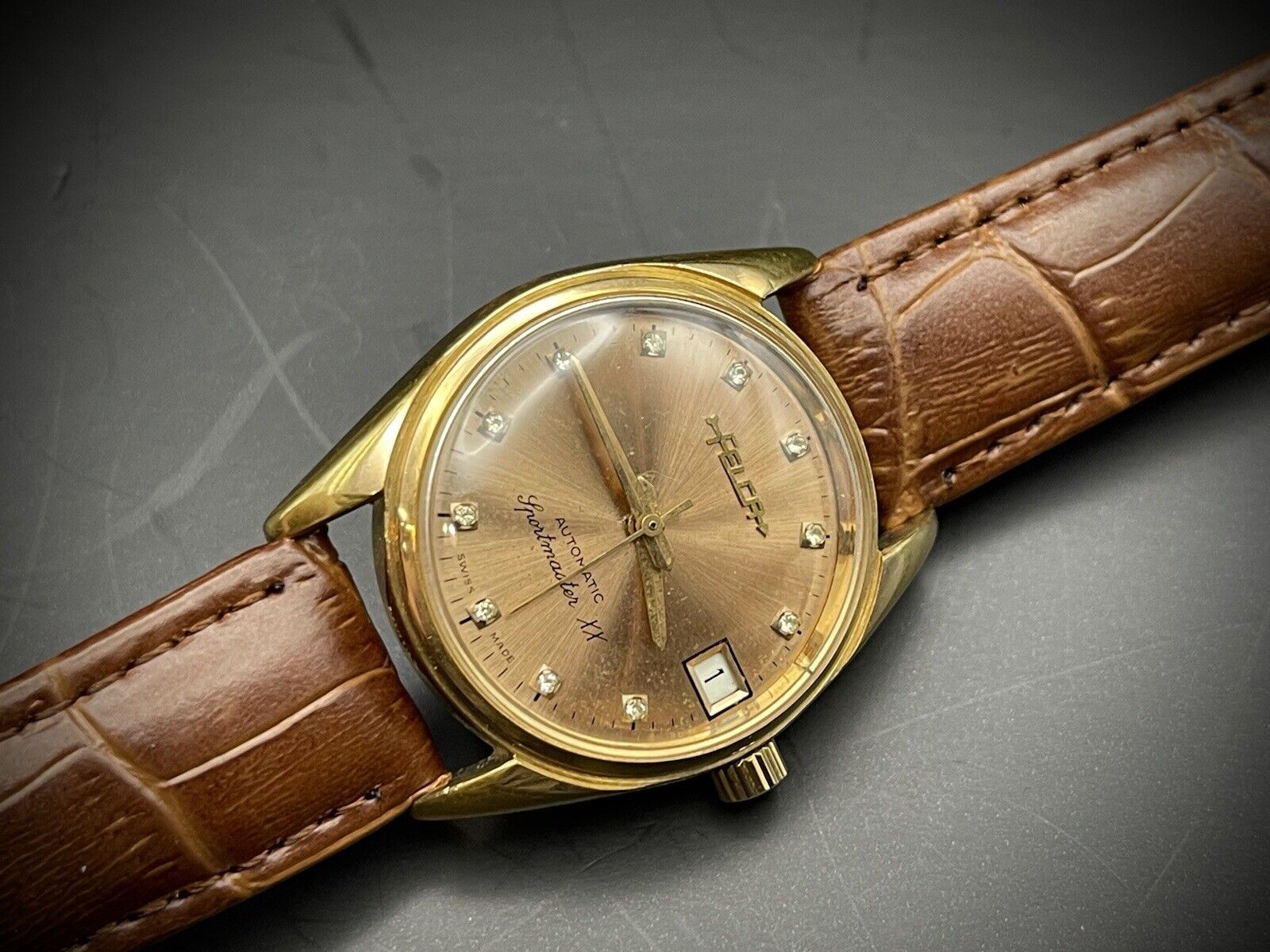 Vintage Felca Sportmaster XX Rare Diamond Dial, 2834-2 Automatic 34mm Watch - Grab A Watch Co
