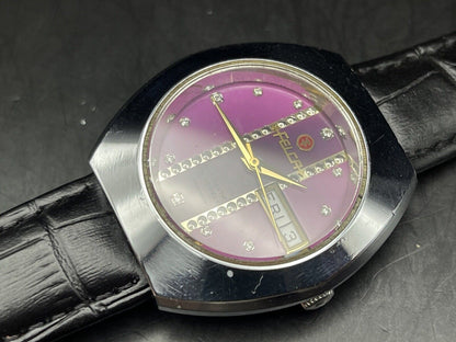 Vintage Felca Unique Pink Diamond Dial 25 Jewels Automatic Watch, Swiss Made - Grab A Watch Co