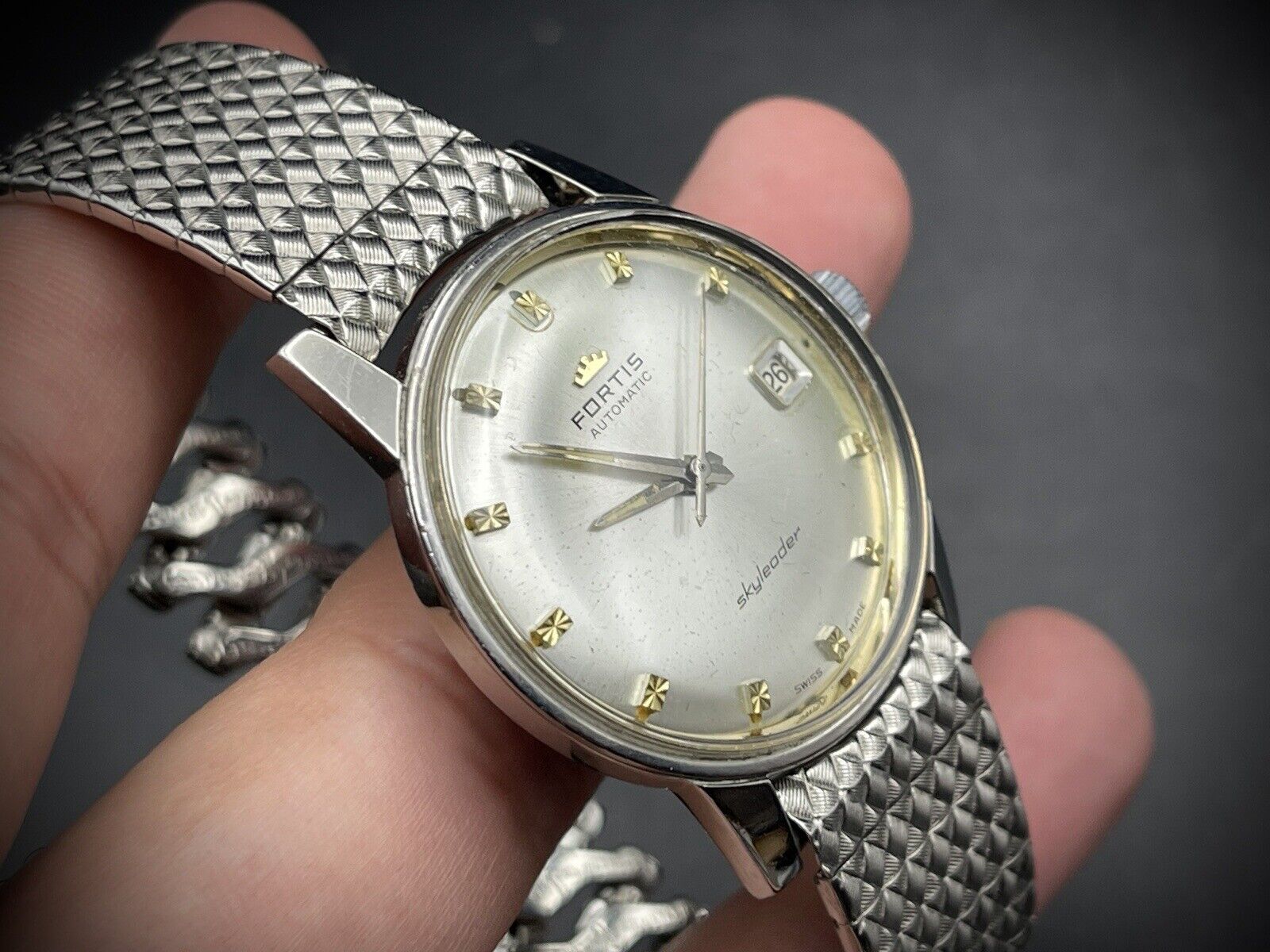 Vintage Fortis Sky leader 34mm Automatic Gents Watch, Swiss Made - Grab A Watch Co