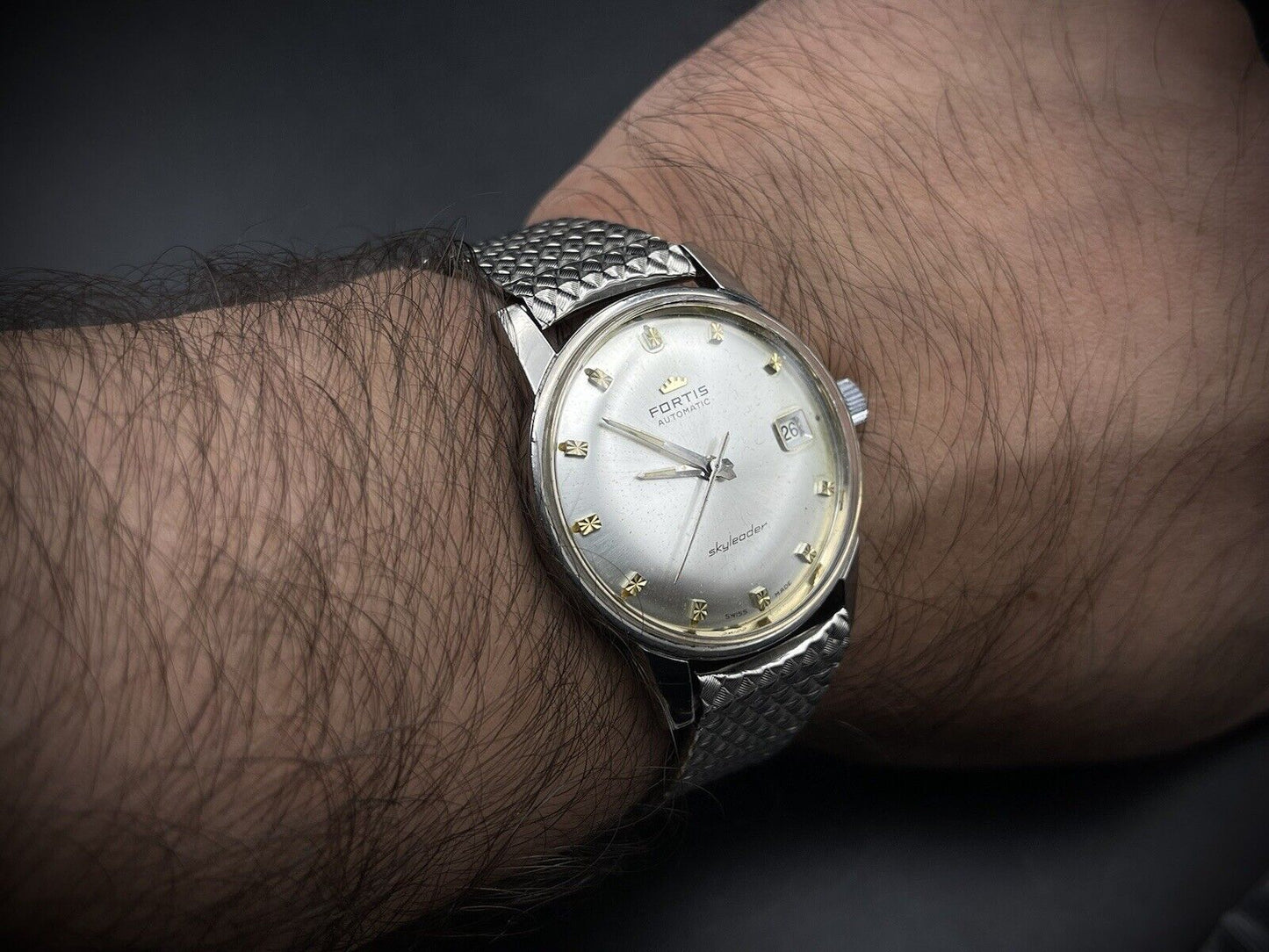 Vintage Fortis Sky leader 34mm Automatic Gents Watch, Swiss Made - Grab A Watch Co