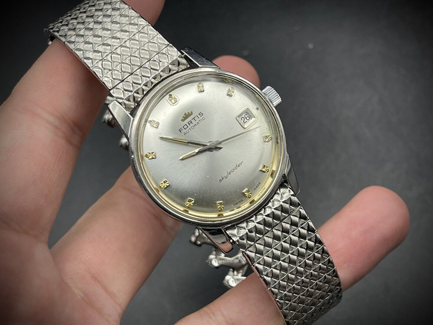 Vintage Fortis Sky leader 34mm Automatic Gents Watch, Swiss Made - Grab A Watch Co