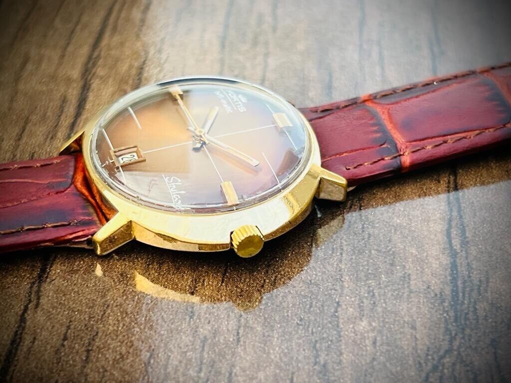 Vintage Fortis Skylark hifi-matic Brown Dial 39mm Automatic Gents Watch, Swiss - Grab A Watch Co