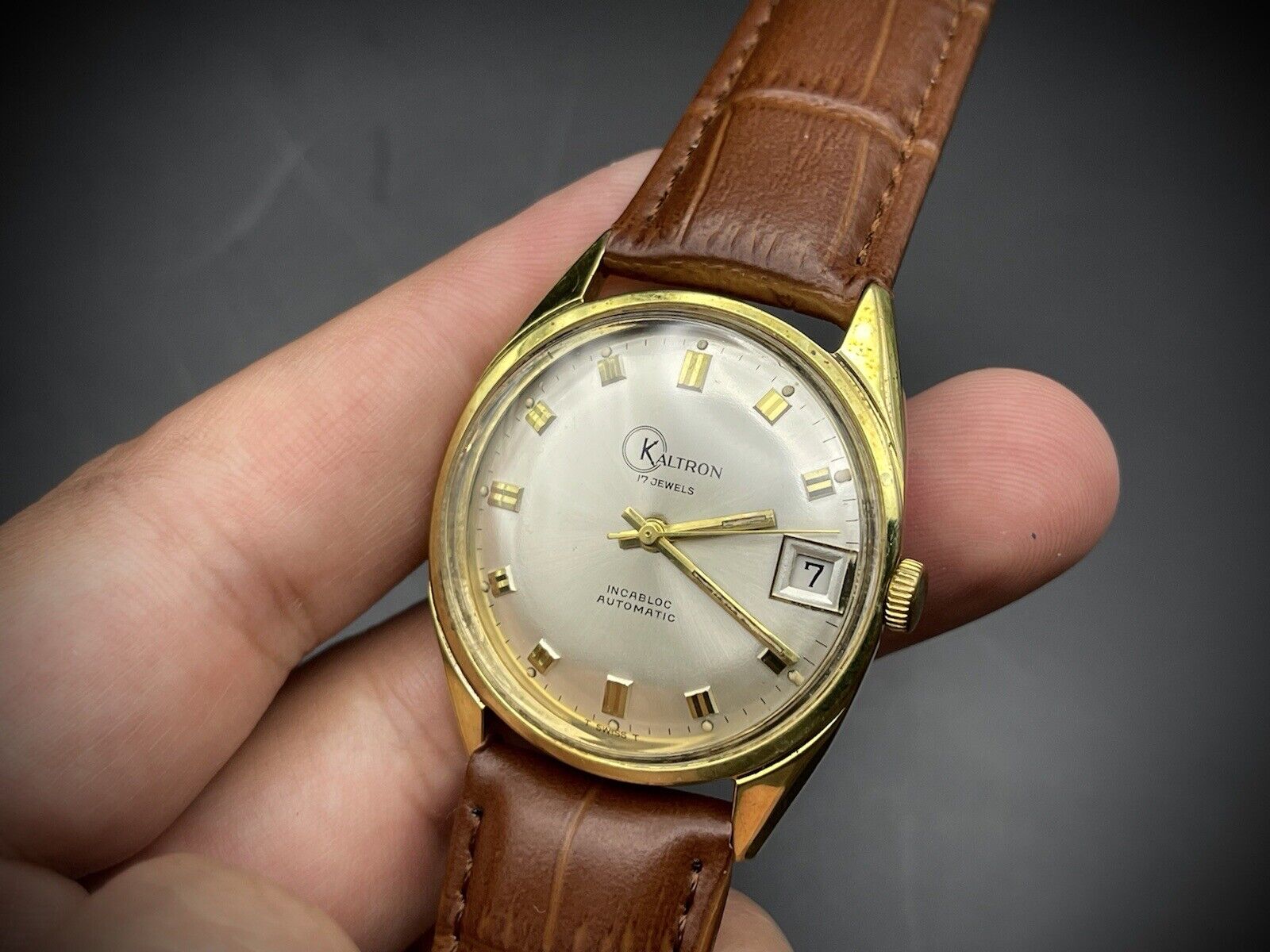 Vintage Kaltron Gold Incabloc Automatic Cal.4462 Gents Watch, 35mm - Grab A Watch Co