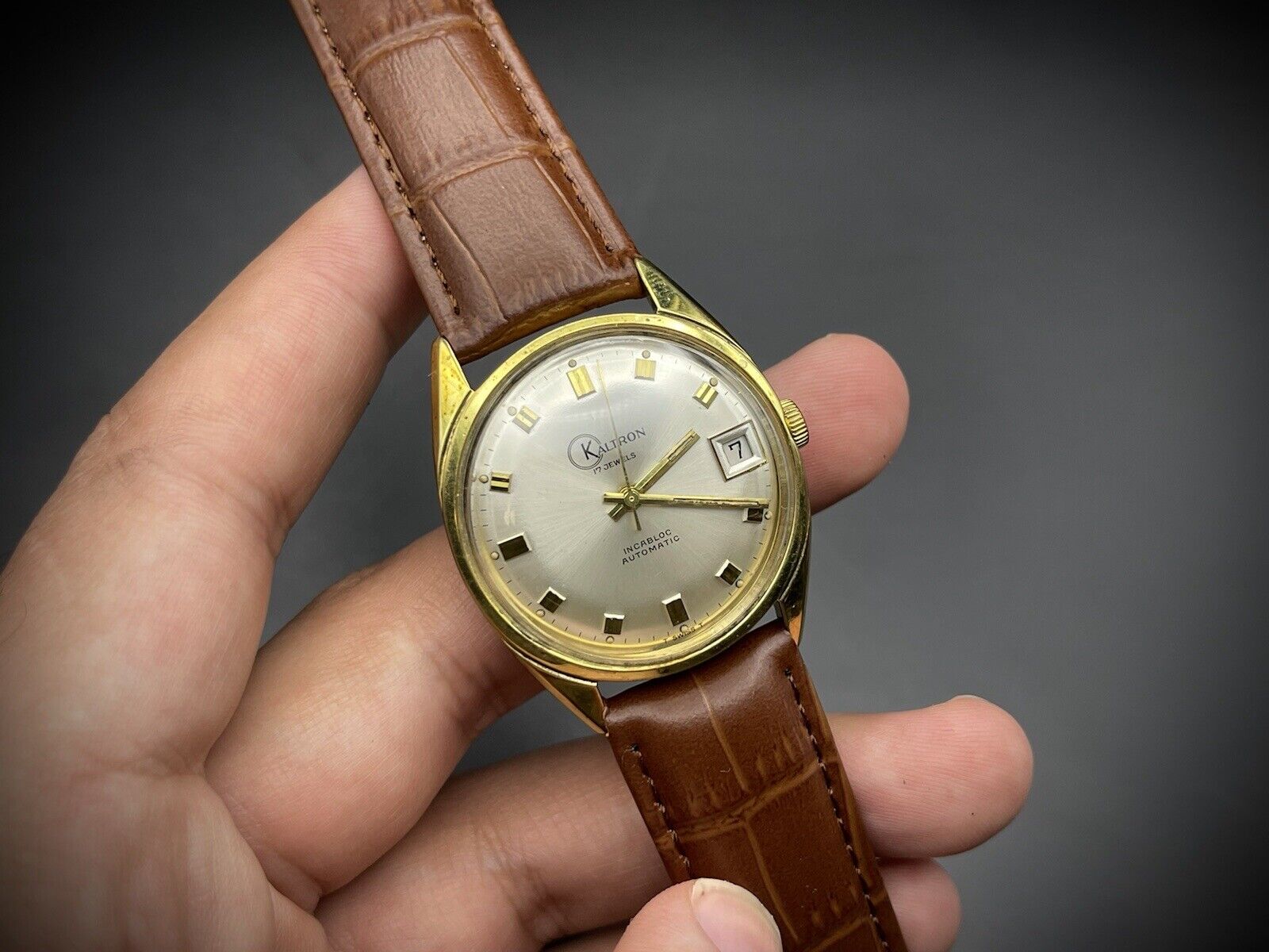 Vintage Kaltron Gold Incabloc Automatic Cal.4462 Gents Watch, 35mm - Grab A Watch Co