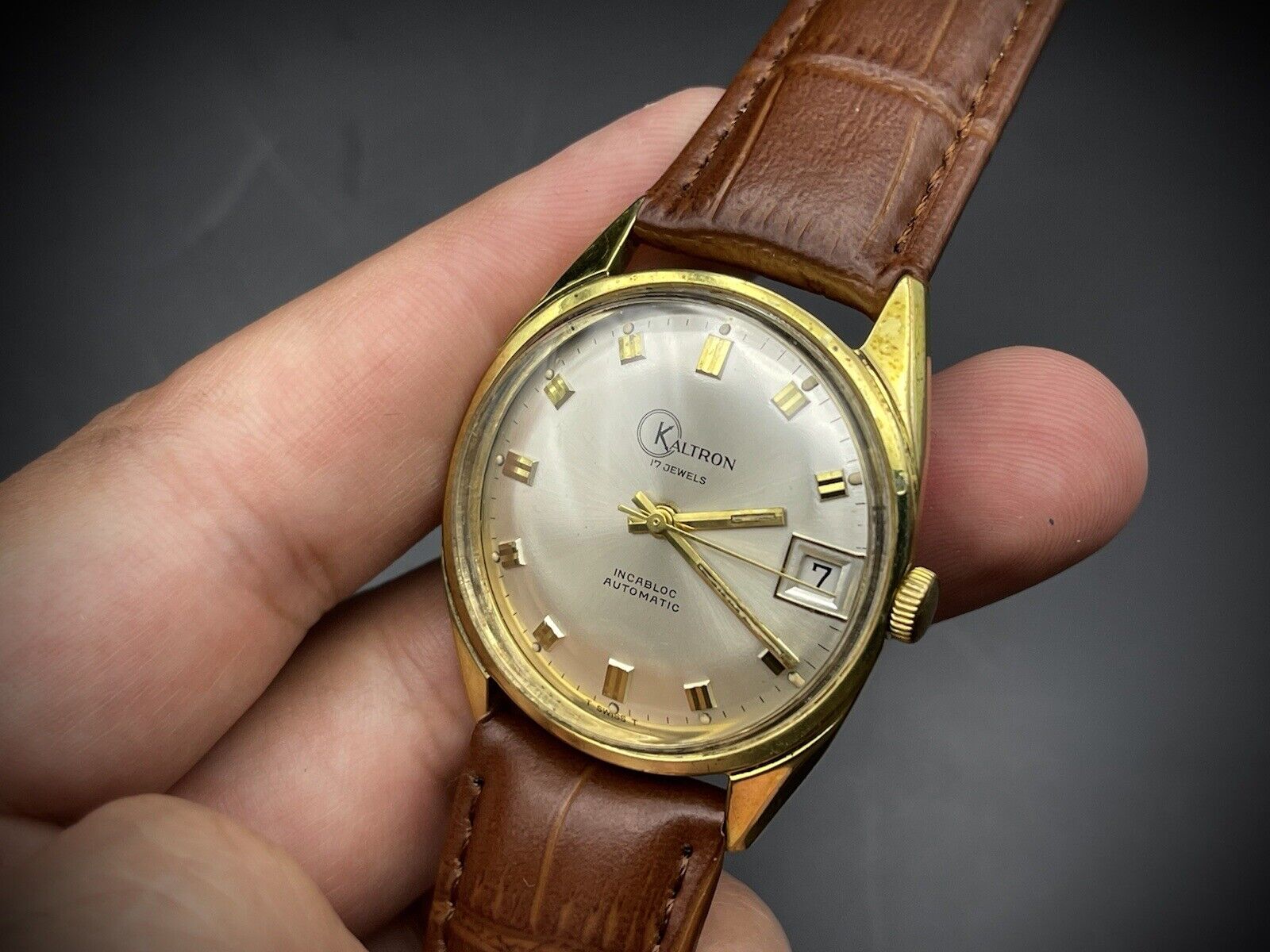 Vintage Kaltron Gold Incabloc Automatic Cal.4462 Gents Watch, 35mm - Grab A Watch Co