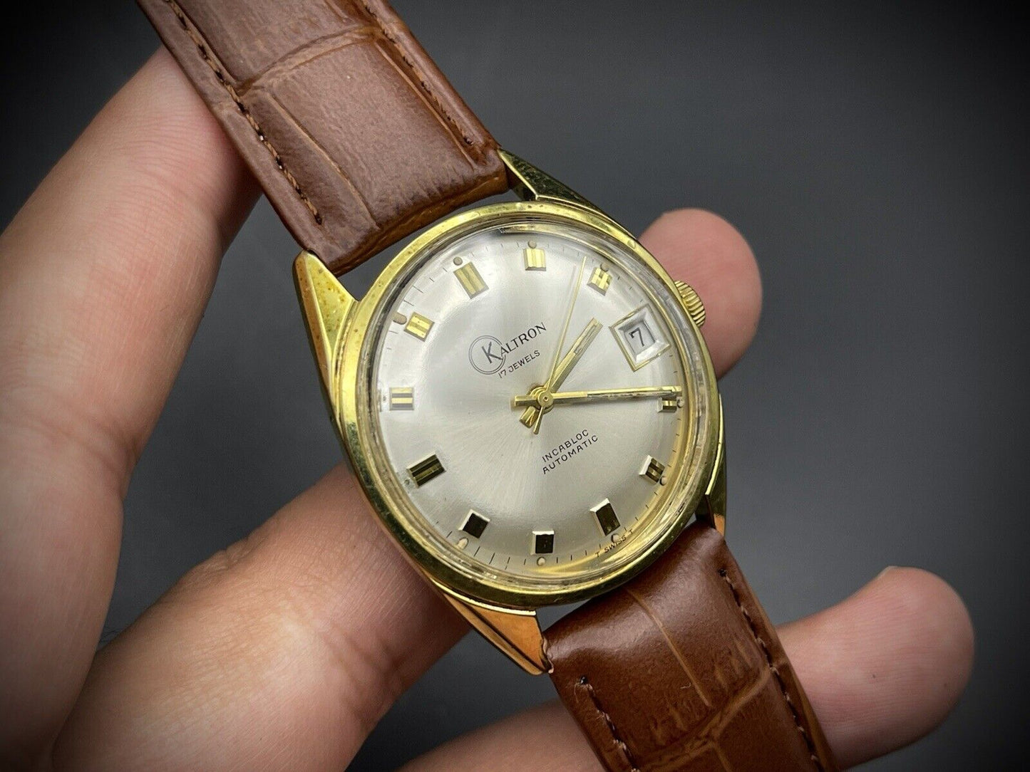 Vintage Kaltron Gold Incabloc Automatic Cal.4462 Gents Watch, 35mm - Grab A Watch Co