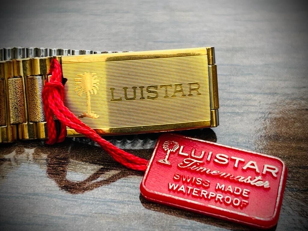 Vintage Luistar Time Master Diastar Quartz All Golden Swiss 36mm NOS Gents Watch - Grab A Watch Co