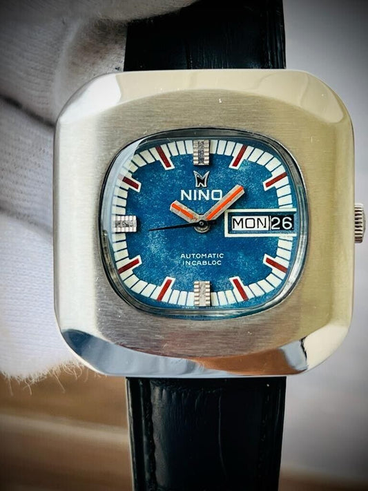 Vintage Nino Unique Dial 39mm Gents Watch, Swiss made - Grab A Watch Co