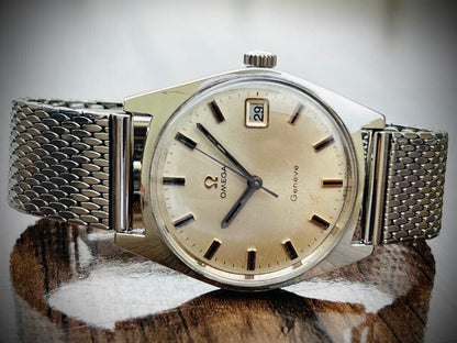 Vintage Omega Geneve Date 136.041 Manual Wind Cal.613 Gents Watch, Swiss 34mm - Grab A Watch Co